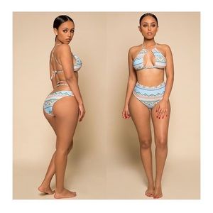 High waisted swim suit